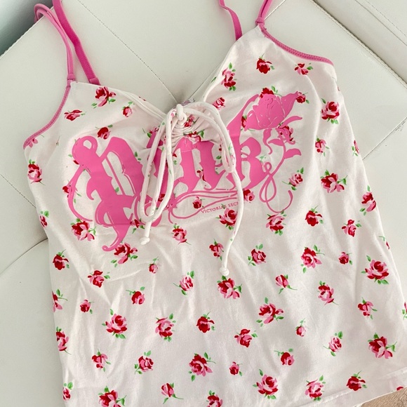 VS Pink floral tank top - Picture 1 of 2